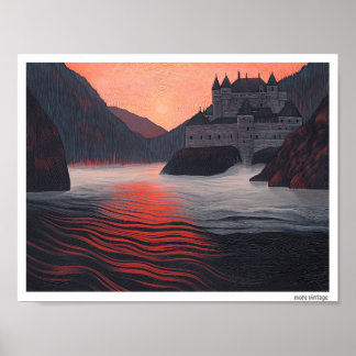 ARTE FINO ENCANTADOR 'CASTILLO FRANCÉS SOBRE EL AG
