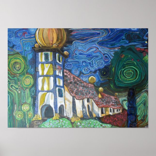 Arte fino inspirado en Hundertwasser (Frente)