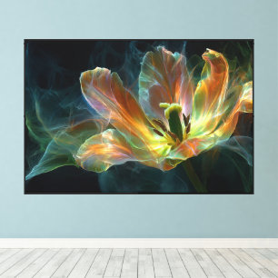 Arte floral abstracto con flor estilizada