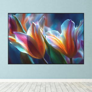 Arte floral abstracto con flores surrealistas