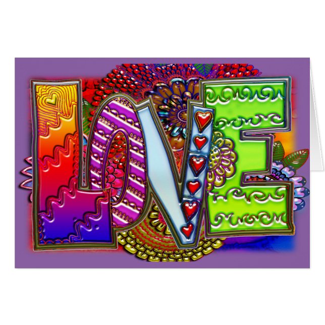 Arte floral abstracto del amor (Anverso (Horizontal))