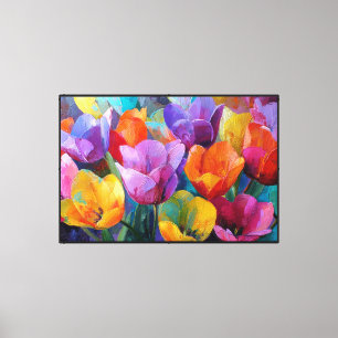 Arte floral abstracto en tonos ardientes