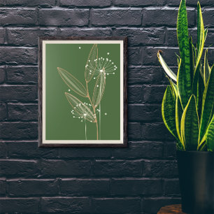 Arte floral abstracto moderno boho decoración