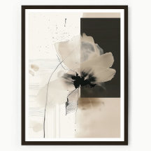 Arte floral abstracto moderno para pared