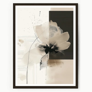 Arte floral abstracto moderno para pared