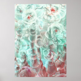 Arte floral abstracto pintado a mano