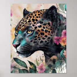 Arte Floral Acuarela de Jaguar