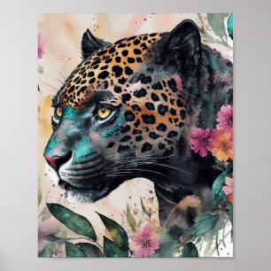 Arte Floral Acuarela de Jaguar
