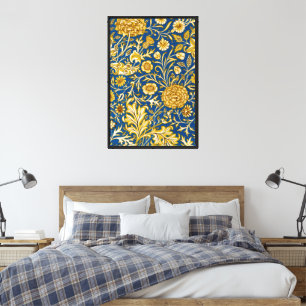 Arte Floral Azul Cherwell Vintage de William Morri