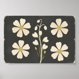 Arte Floral Blanco Minimalista