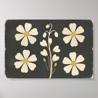 Arte Floral Blanco Minimalista
