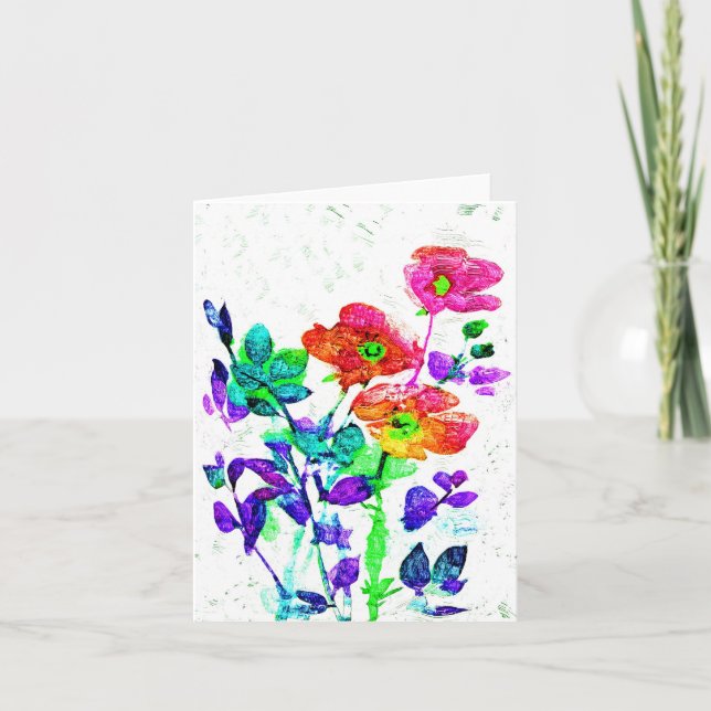 Arte floral bonito Notecards o tarjetas de (Anverso)