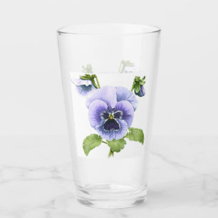 Arte floral botánico de pensamientos púrpuras