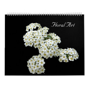 Arte floral calendario de 12 meses