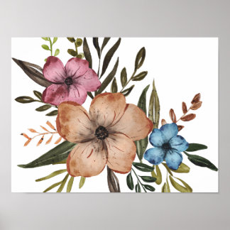 Arte floral colorido