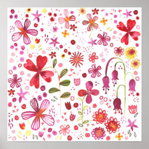 Arte floral de acuarela patrón moderno