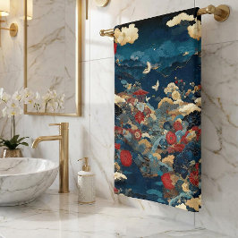 Arte floral de baño de lujo inspirado en Japón