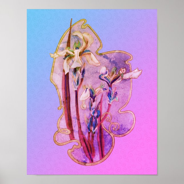 Arte floral de irlandeses azules con problemas (Frente)