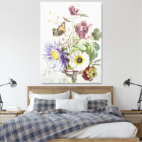 Arte floral de mariposas vintage de William van Le
