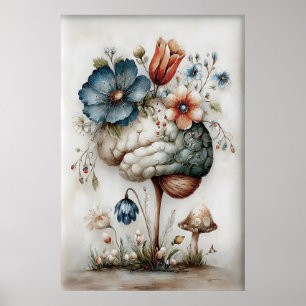 Arte floral del cerebro, surrealismo botánico