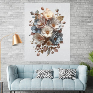Arte floral elegante en 3D botánico