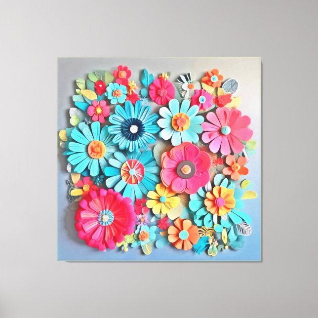 Arte Floral en Papel Colorido (Anverso)