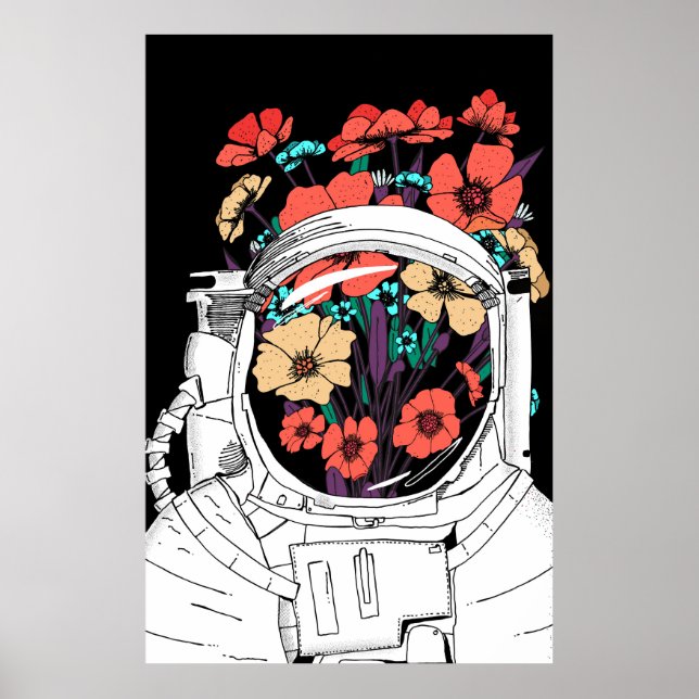 Arte floral espacial de astronauta (Frente)