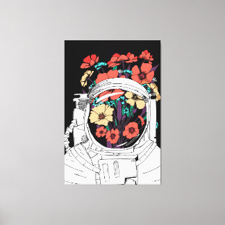 Arte floral espacial de astronauta