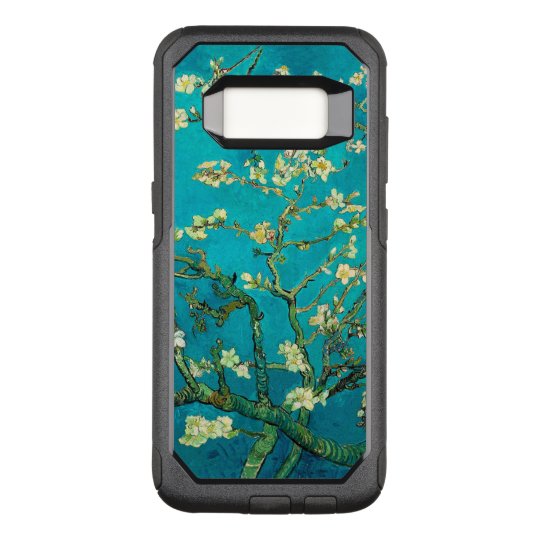 Arte floral floreciente del árbol de almendra de funda otterbox commuter para samsung galaxy s8