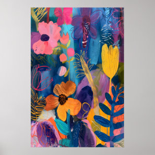 Arte floral inspirado en Matisse impresión botánic