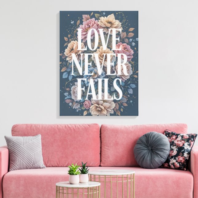 Arte Floral Inspirador: El Amor Nunca Falla (Insitu (Sala de estar))