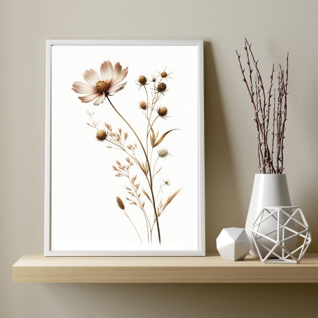 Arte floral minimalista en Terracotta (Subido por el creador)