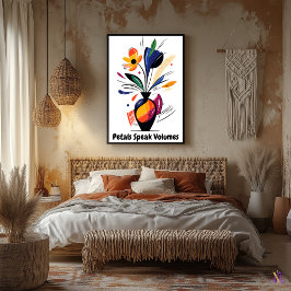 Arte floral minimalista motivacional abstracto