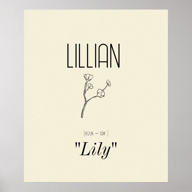 Arte floral Minimalista personalizado (Frente)