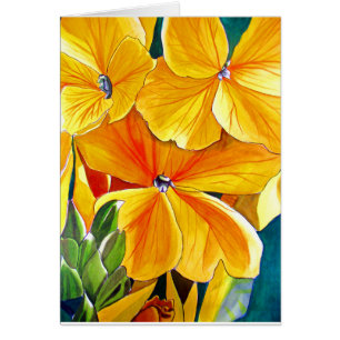 Arte floral original acuarela floral