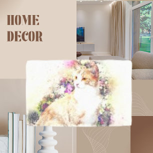 Arte floral para animales de gato Resumen de tela