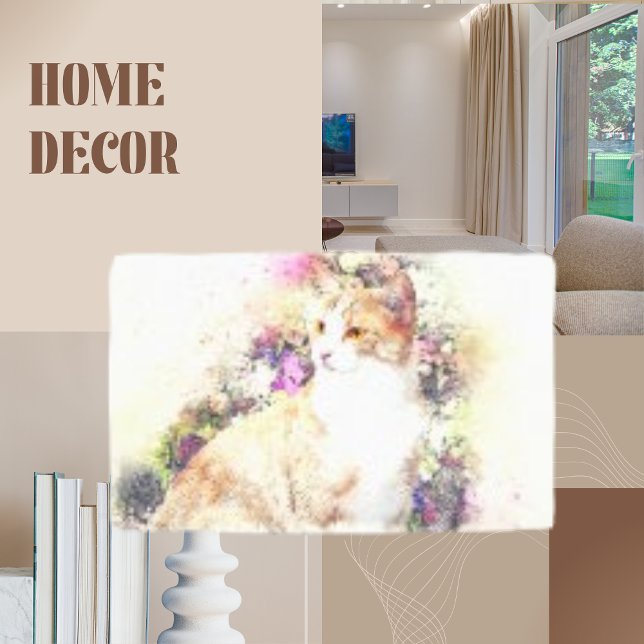 Arte floral para animales de gato Resumen de tela (Subido por el creador)