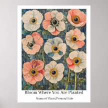 Arte floral personalizado "Florece donde estás pla