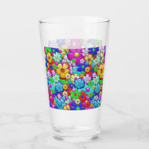 Arte floral retro hippy