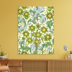 Arte floral verde del huerto de William Morris