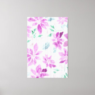 Arte Floral Vintage en Lienzo con Acuarela Lavanda