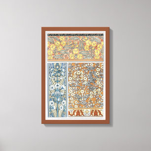 Arte florar antiguo modernista, flores de punta de