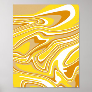 Arte fluido abstracto de remolino dorado
