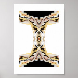 Arte fluido acrílico abstracto dorado Alligare