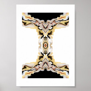 Arte fluido acrílico abstracto dorado Alligare