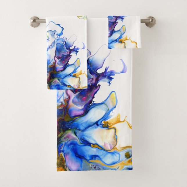 Arte fluido de ágata de mármol azul (In situ)