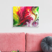 Arte Fluido Dinámico: Diseño Acrílico Colorido