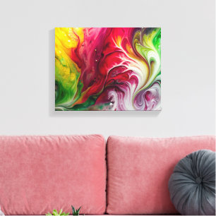 Arte Fluido Dinámico: Diseño Acrílico Colorido