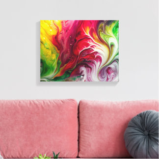 Arte Fluido Dinámico: Diseño Acrílico Colorido