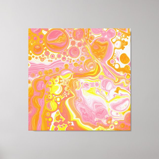 Arte fluido rosa y Naranja (Anverso)